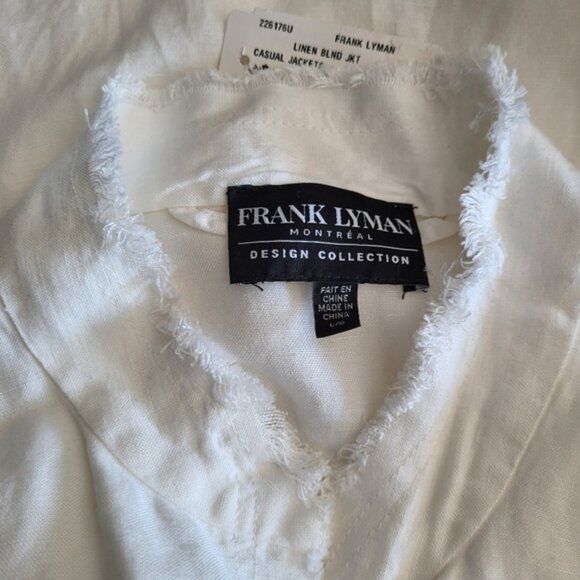 Frank Lyman White Linen Fringe Blazer New Women's Sz Medium - Picture 14 of 15
